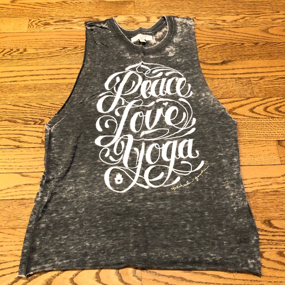 Spiritual Gangster Tank Burnout Peace Love Yoga
